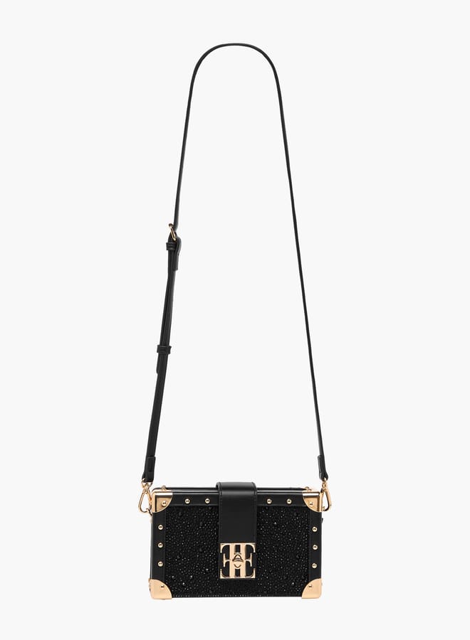 ELLE Women Embellished Crossbody Bag with Detachable Strap - Image 2