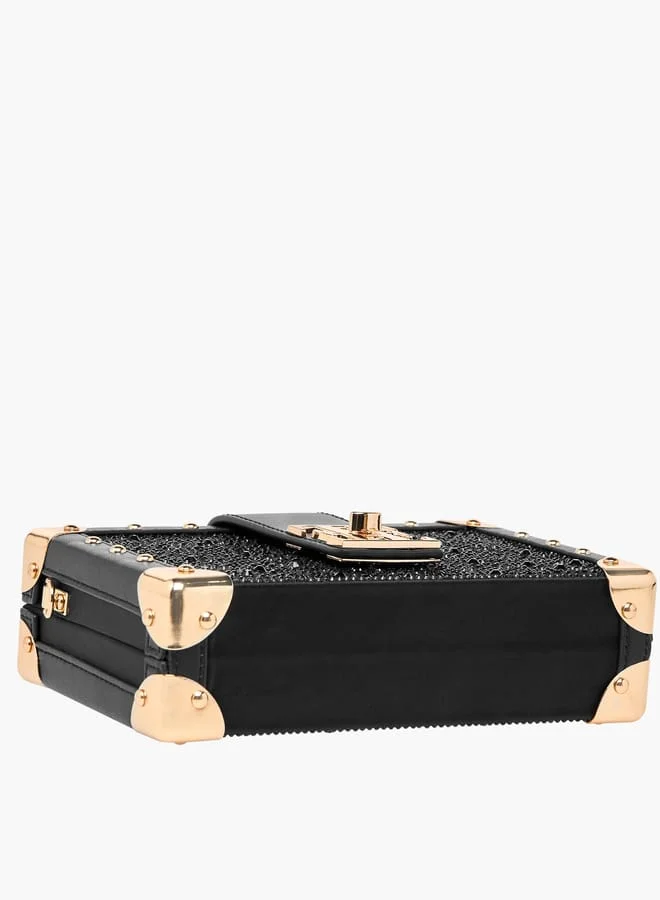 ELLE Women Embellished Crossbody Bag with Detachable Strap