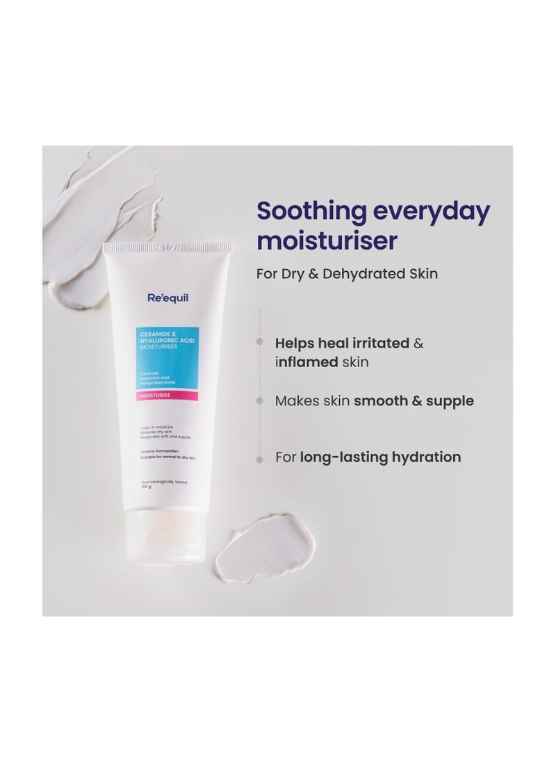 RE' EQUIL - RE' EQUIL Ceramide & Hyaluronic Acid Moisturiser For Normal to Dry Skin -100 g - Image 1