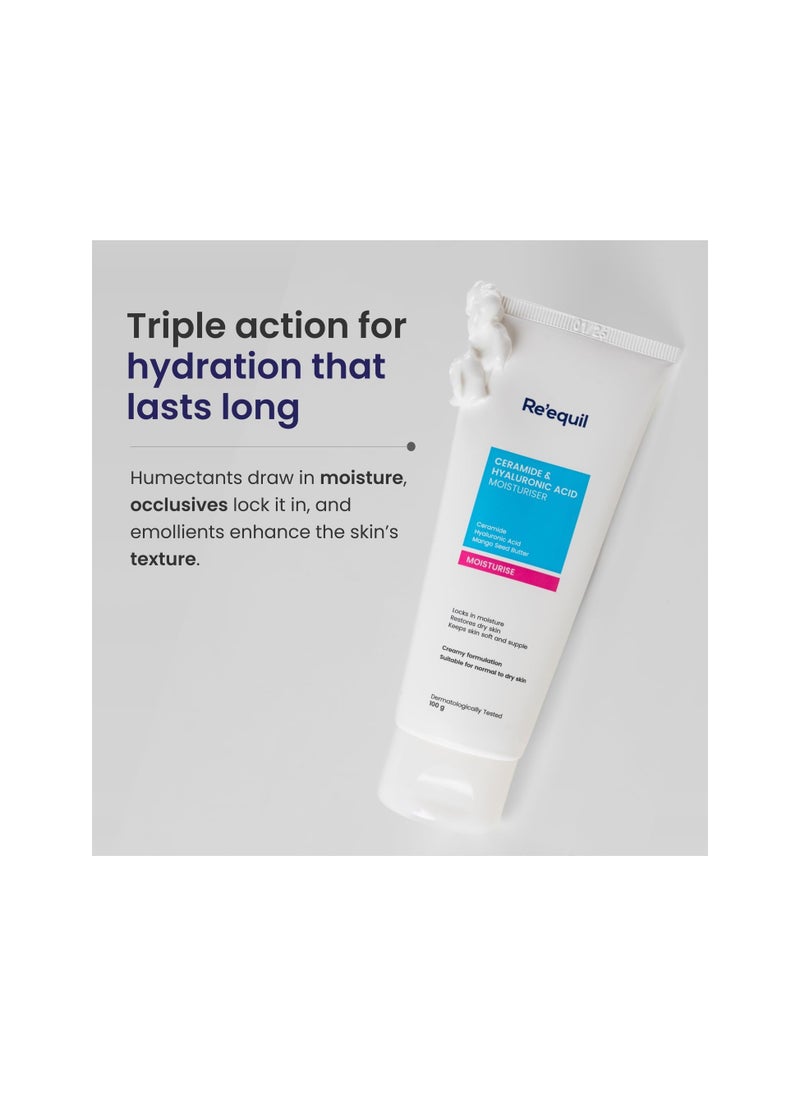 RE' EQUIL - RE' EQUIL Ceramide & Hyaluronic Acid Moisturiser For Normal to Dry Skin -100 g - Image 1