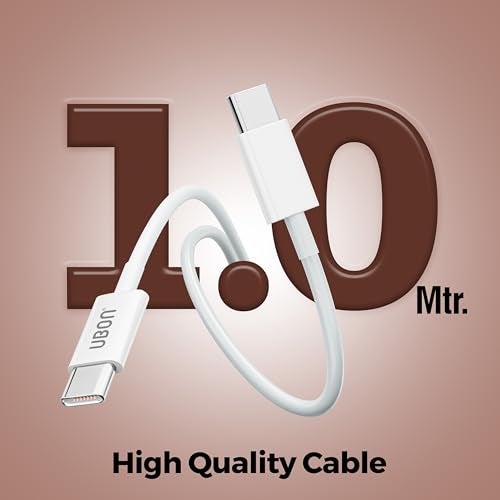 UBON OG Series WR71 Type C to Type C Cable 1mtr Fast Charging Premium Cable | 5000+ Bend Test for Smartphones,Tablets,Laptops & Other Type C Enabled Devices, 480Mbps Data Sync (White) - Image 3