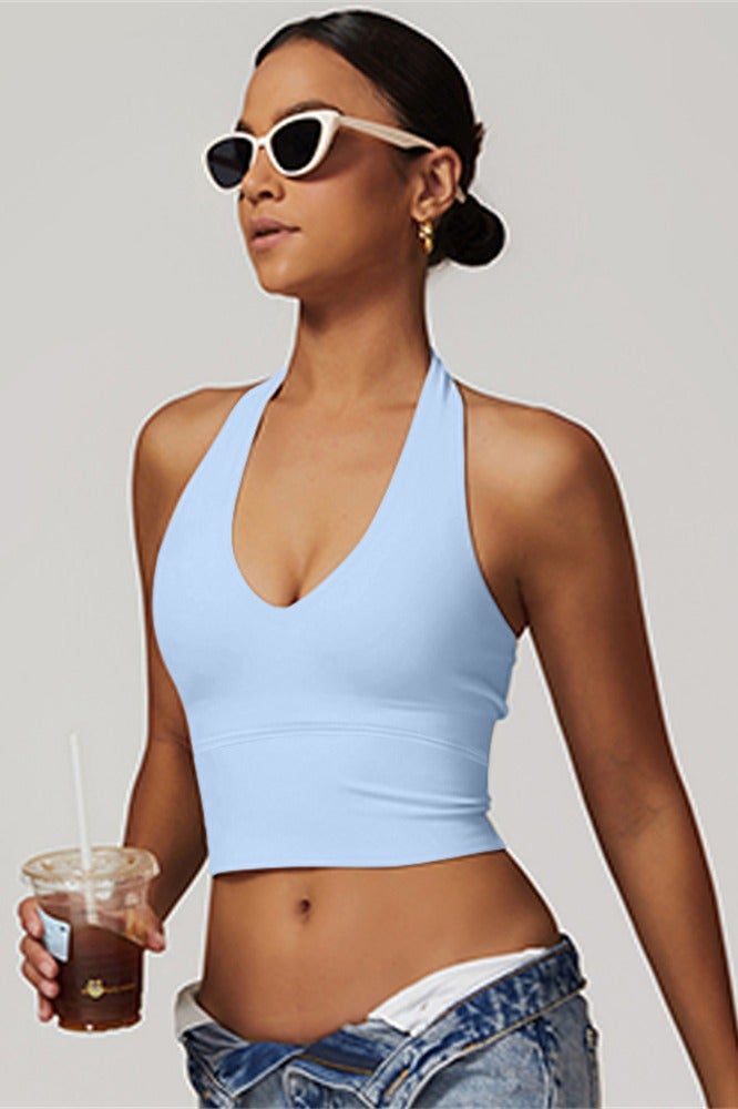 عام المرأة الرسن الرياضة الصدرية الخامس الرقبة الصالة الرياضية تجريب اليوغا حمالات الصدر - Image 3