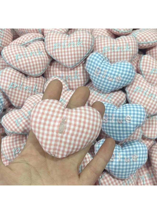 Plaid Love Cartoon Plush Animal DIY Accessories Decorative Accessories Hat Clothing Accessories Socks Hair Accessories-Specifications:blue Lattice Love - Image 3