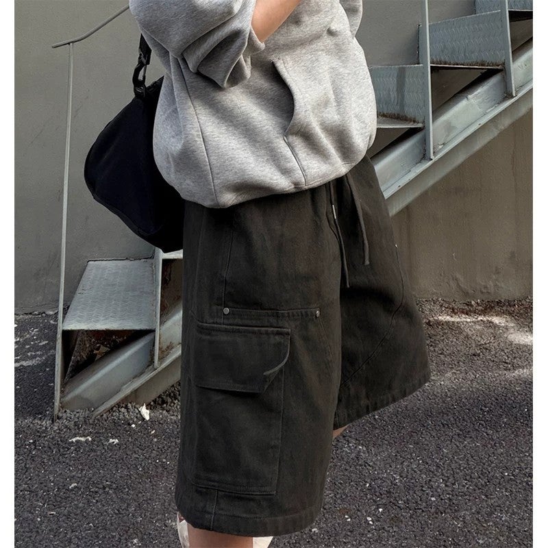 Men's Vintage Polyester Cargo Shorts - Image 4