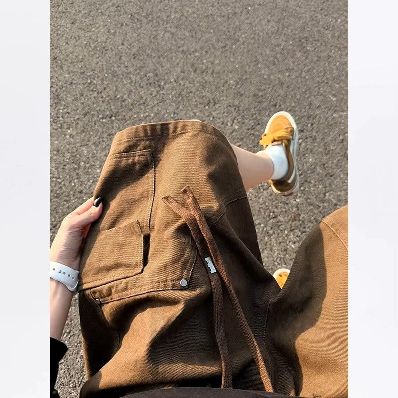 Men's Vintage Polyester Cargo Shorts - Image 1