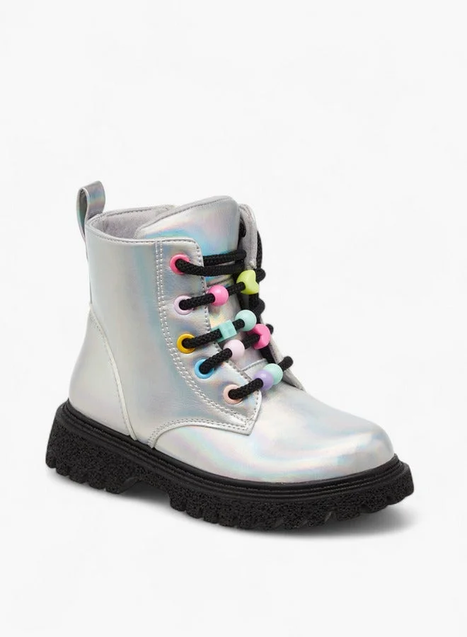 Flora Bella By Shoexpress Panelled Boots with Zip Closure