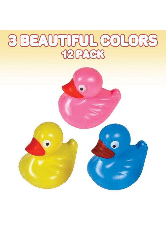 ArtCreativity Floating Plastic Duck Toys - Pack of 12 - Durable Duckie Bath Tub Water Toys for Kids, Carnival Theme Party Supplies, Birthday Party Favors and Goodie Bag Fillers - Image 4