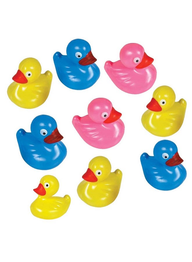 ArtCreativity Floating Plastic Duck Toys - Pack of 12 - Durable Duckie Bath Tub Water Toys for Kids, Carnival Theme Party Supplies, Birthday Party Favors and Goodie Bag Fillers - Image 1