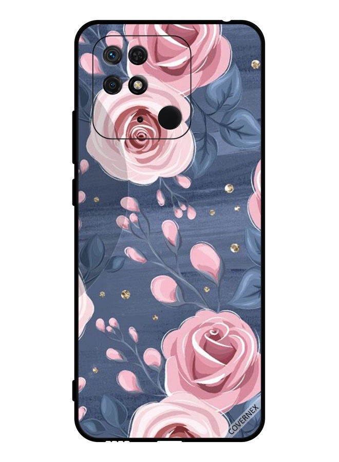 Covernex Protective Case Cover For Xiaomi Redmi 10C Rose And Leaves Pattern - Image 1