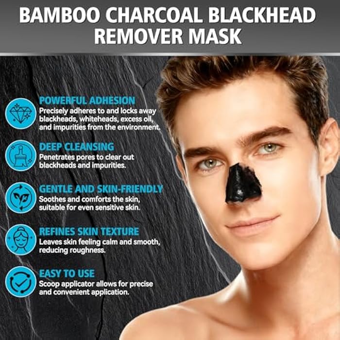 Erigathe Charcoal Peel Off Mask - Blackhead Remover and Pore Release for Face & Nose, Deep Cleansing Activated Charcoal Men & Women 4.23 OZ (Blackhead Remover) - Image 2