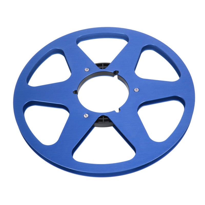 Empty Tape Reel 10.5 Inch Blue: 6 Hole Aircraft Aluminum NAB Flange - Stainless Steel Anti-Corrosion Screws Takeup Reel for Reel To Reel Tape Machines, Open Recorder Mount Replacement - Image 2