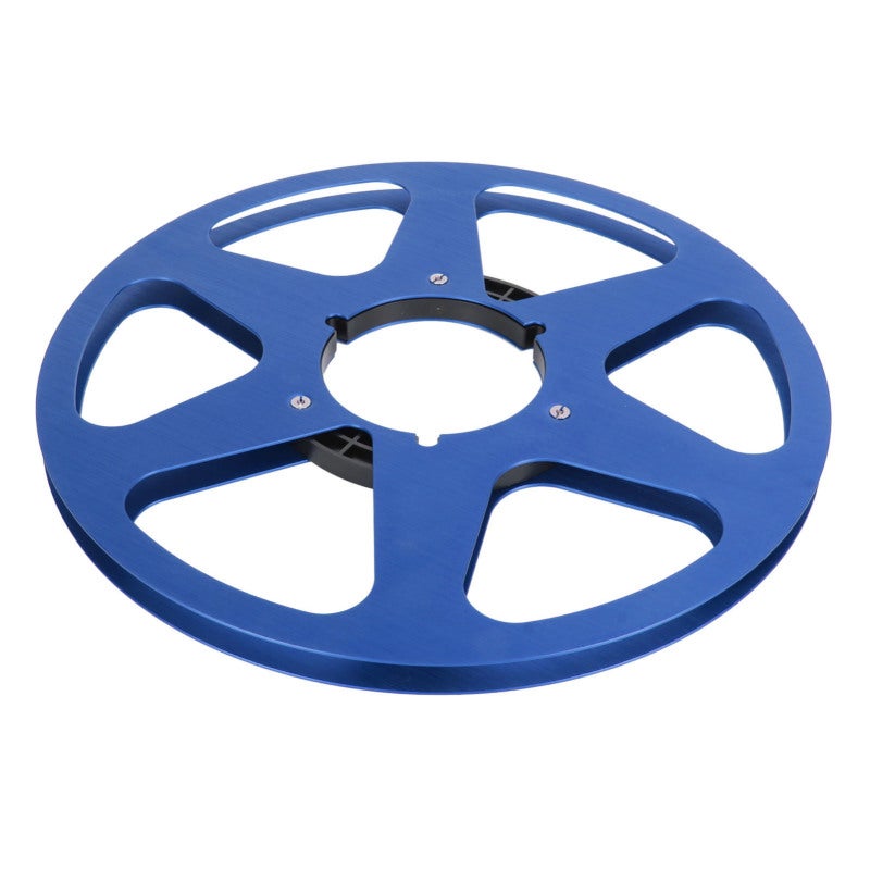 Empty Tape Reel 10.5 Inch Blue: 6 Hole Aircraft Aluminum NAB Flange - Stainless Steel Anti-Corrosion Screws Takeup Reel for Reel To Reel Tape Machines, Open Recorder Mount Replacement - Image 5