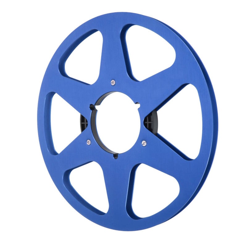 Empty Tape Reel 10.5 Inch Blue: 6 Hole Aircraft Aluminum NAB Flange - Stainless Steel Anti-Corrosion Screws Takeup Reel for Reel To Reel Tape Machines, Open Recorder Mount Replacement - Image 4