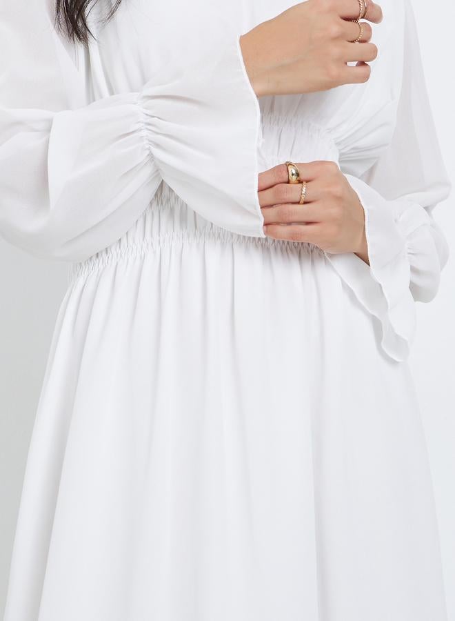 ستايلي فستان ميدي بتفاصيل بارزة الملمس - Image 3