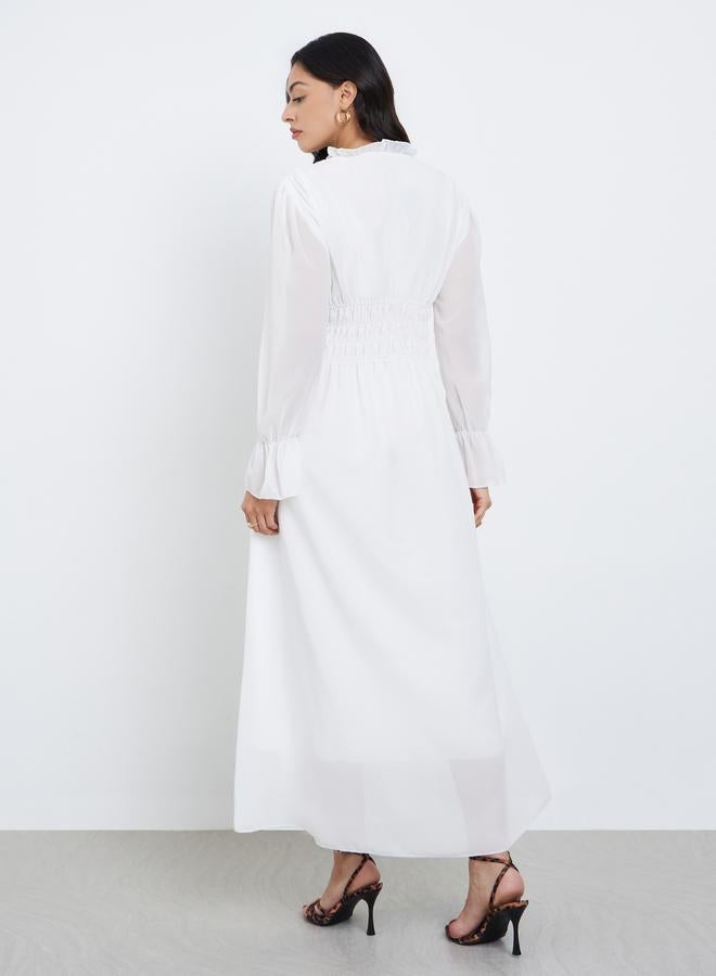 ستايلي فستان ميدي بتفاصيل بارزة الملمس - Image 4