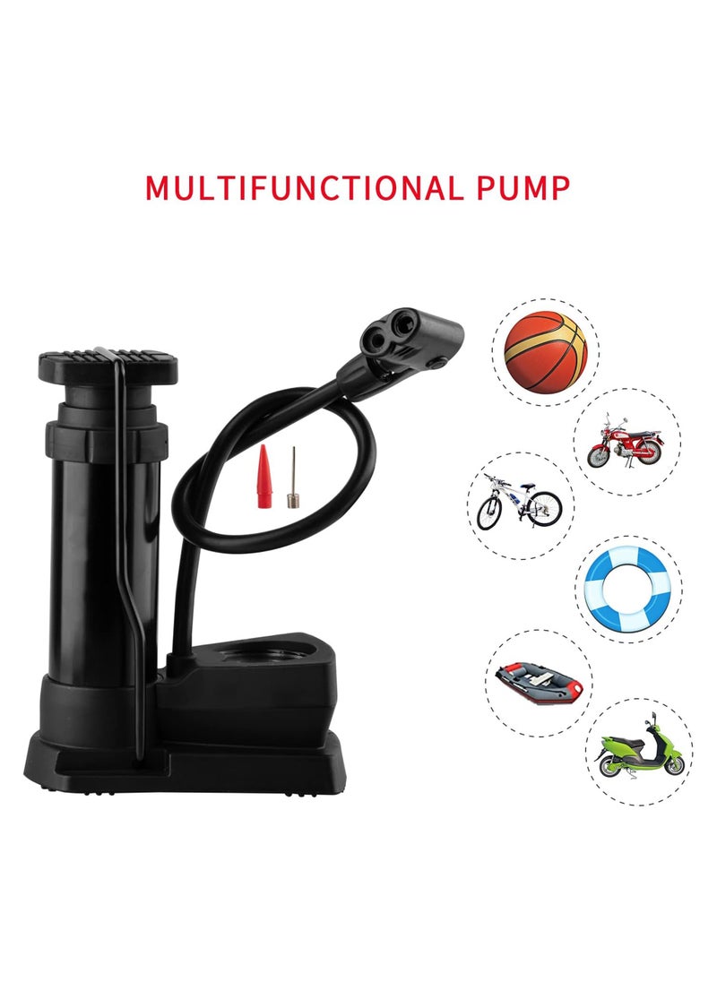 Rock Pow Portable Bike Pump  Foot Bicycle Tire Pump with Pressure Gauge  Bicycle Pump with Presta and Schrader Valve  Air Pump for Balls with Gas Ball Needle  - Image 4