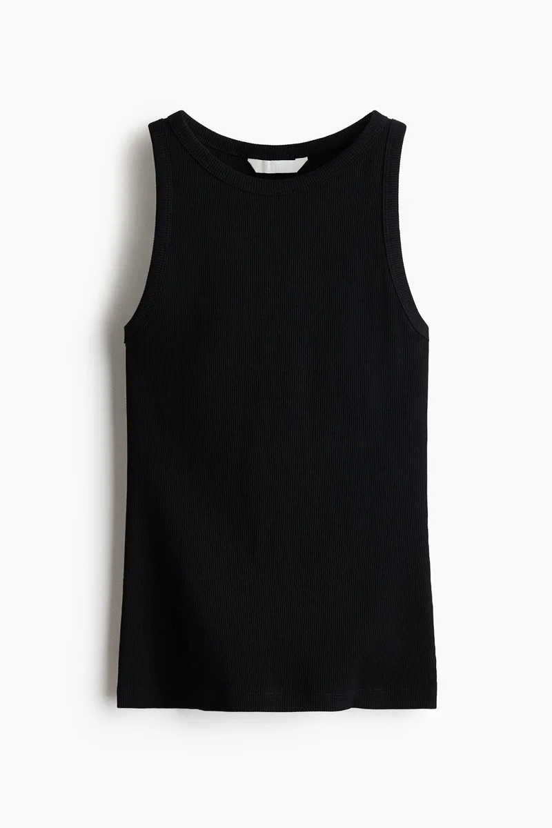 H&M Ribbed cotton vest top