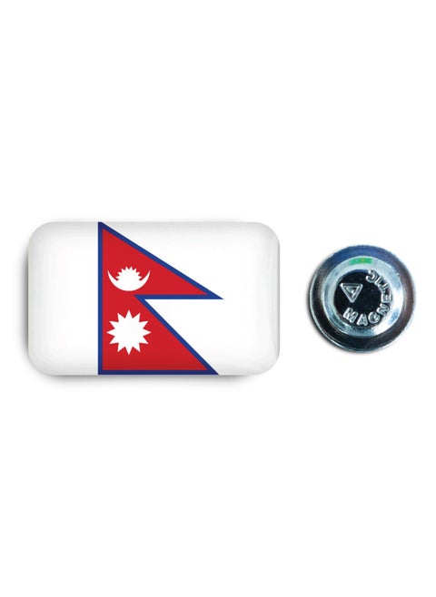 Nepal Flag Magnetic Badge