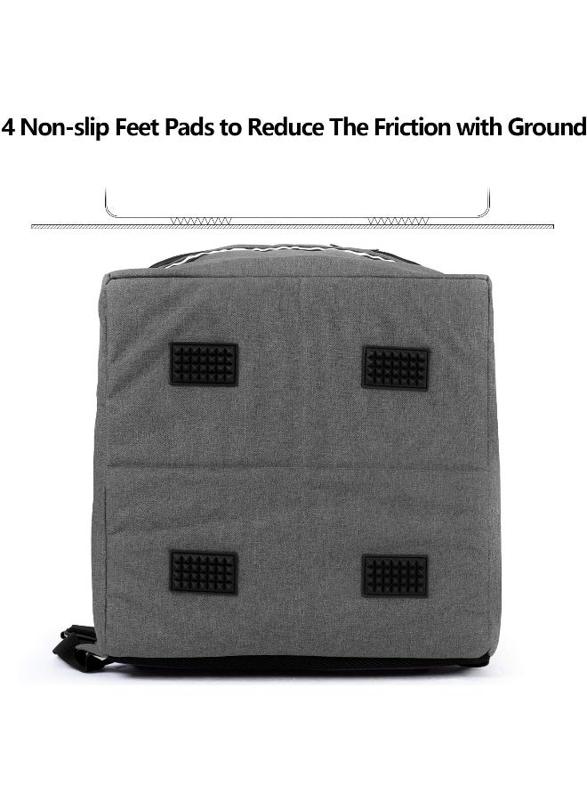 Teamoy Teamoy Car Seat Travel Bag, Car Seat Gate Check Bag with Top Handle and Reflective Tapes, Infant Carseat Carrier Covers for Airplane, Gray - Image 5
