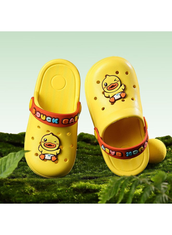 B.Duck Children'S Garden Shoes, Boys' And Girls' Comfortable Soft-Soled Slippers, Baby Sandals, Yellow, Size 24