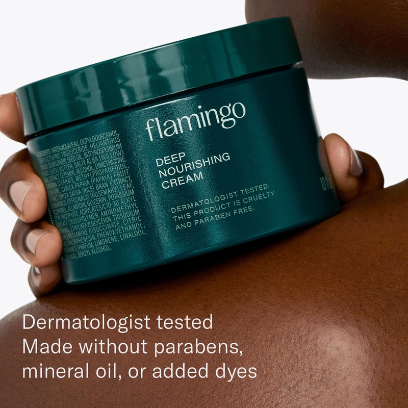 Flamingo Deep Nourishing Cream for Women - 24 Hour Moisturizing Body Cream for Dry Skin - 10 fl oz - Image 2