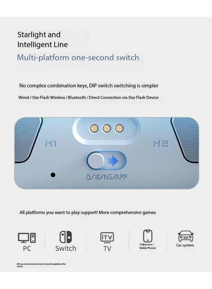 general Professional Gamepad BEITONG KP40B NearLink Version Wireless Gaming Controller with Charging Dock for PC, Switch2, Android, iOS, TV, Steam Deck, Car, Adjustable TMR Joysticks & Hall Effect Linear Triggers, Wired, Bluetooth & 2.4G Connected with 2000Hz Polling Rate, Optical Buttons, Omnidirectional D-Pad, 6-Axis Gyro Motion, Turbo Control, AI Vibration, 0 Dead Zone & No Drift, RGB Lights, 3 Programmable Keys, 1000mAh Battery - Image 5