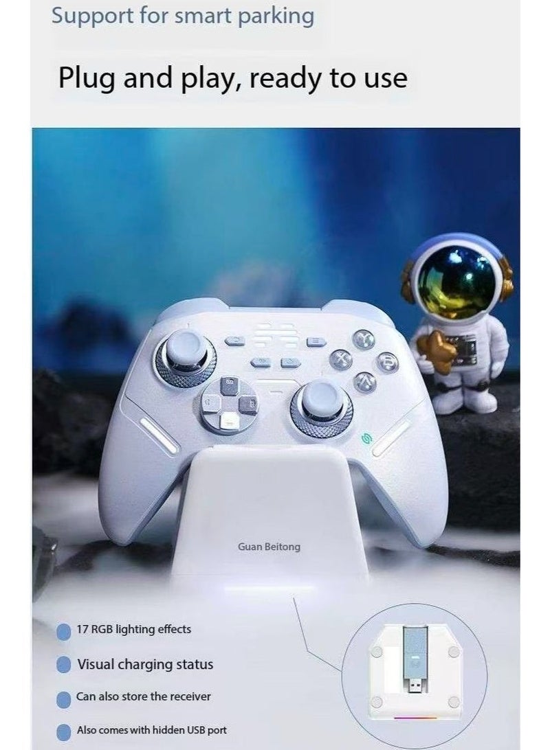 general Professional Gamepad BEITONG KP40B NearLink Version Wireless Gaming Controller with Charging Dock for PC, Switch2, Android, iOS, TV, Steam Deck, Car, Adjustable TMR Joysticks & Hall Effect Linear Triggers, Wired, Bluetooth & 2.4G Connected with 2000Hz Polling Rate, Optical Buttons, Omnidirectional D-Pad, 6-Axis Gyro Motion, Turbo Control, AI Vibration, 0 Dead Zone & No Drift, RGB Lights, 3 Programmable Keys, 1000mAh Battery - Image 2