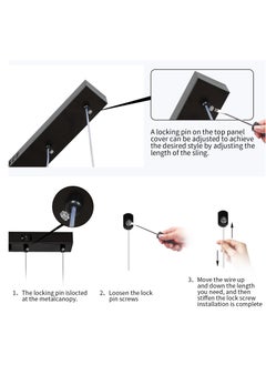 YATAI LIGHTING Black Chandelier Dining Room, Modern minimalist 2 Rectangular Chandelier Light for Bedroom, Kitchen Table, Adjustable Color Temperature Acrylic Chandelier with Light Guide Plate  - Image 5