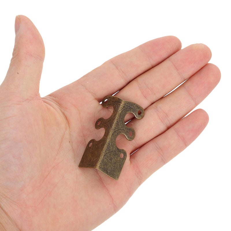 10 Vintage Copper Metal Corner Protectors With Screws For Furniture Edges Wall Guards - Image 4