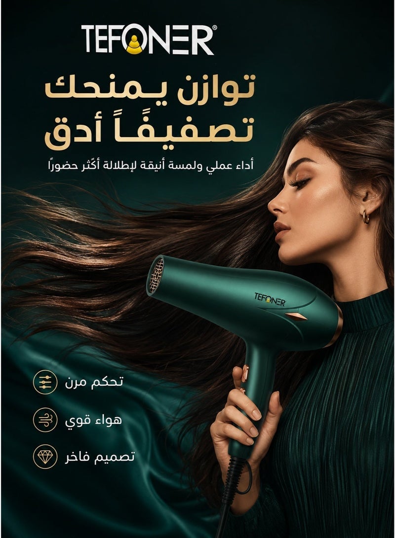 تيفونر مجفف شعر، استشوار شعر، استشوار هوائي، مجفف شعر صغير، مجفف شعر كيرلي، مجفف شعر احترافي، مجفف شعر 220 فولت، مجفف شعر للنساء، مجفف شعر للمنزل، مجفف شعر خفيف، مجفف شعر سريع، استشوار سفر، استشوار خفيف، استشوار شعر ناعم، استشوار حراري، استشوار هواء بارد وساخن، مجفف شعر بجودة عالية، مجفف شعر بضمان سنتين، مجفف شعر للحمام، مجفف شعر أنيق باللون الأخضر. - Image 4