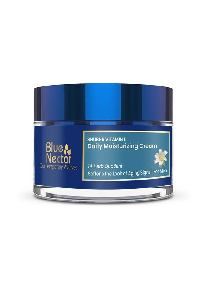 Blue Nectar Face Cream for Men, Daily Moisturizing Anti Aging Cream for Men with Face Glow for Oily Skin and Normal Skin 50 g - Image 1