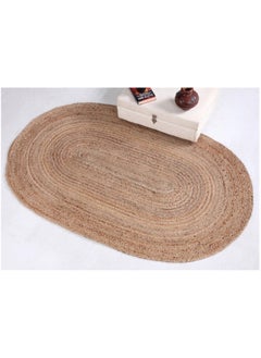 LINGWEI Handmade Oval Braided Jute Rug - Natural Jute Area Rug for Home Décor, Kitchen, Hallway - Hand Woven Eco-Friendly Rug  Hand Crafted Area Rug Carpet Floor Mat  - Image 2