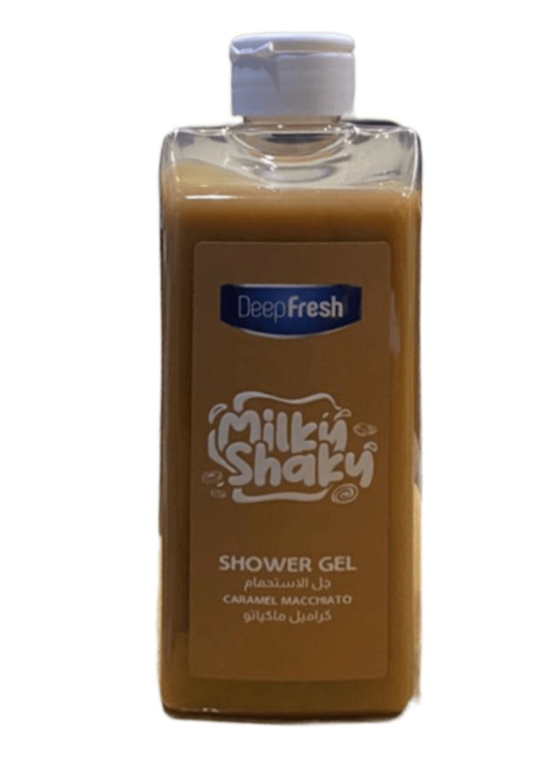 Deep Fresh Milky Shaky Shower Gel With Caramel Macchihato  500 Ml