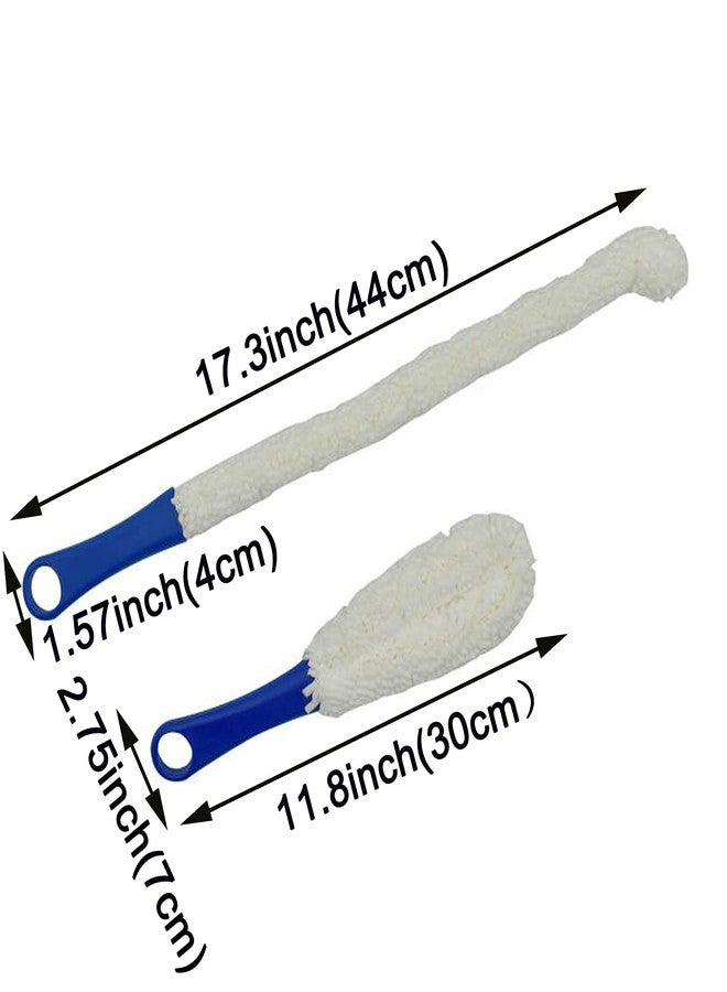 Maydahui 2 PCS Wine Bottle Flexible Cleaning Brush for Wine Decanters Goblets Cups Glassware (1 Short +1 Long) - Image 2