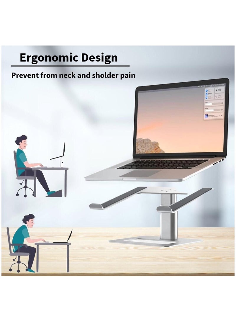 Sparkton Laptop Stand | Adjustable Ergonomic Stand with Anti-Slip Silicone Pads  Compatible with 10"-17" Laptops  Prevent Neck & Shoulder Pain  Portable Durable & Space-Saving Design 💻✨ - Image 2