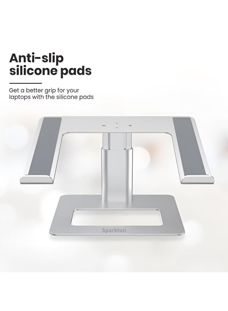 Sparkton Laptop Stand | Adjustable Ergonomic Stand with Anti-Slip Silicone Pads  Compatible with 10"-17" Laptops  Prevent Neck & Shoulder Pain  Portable Durable & Space-Saving Design 💻✨ - Image 5