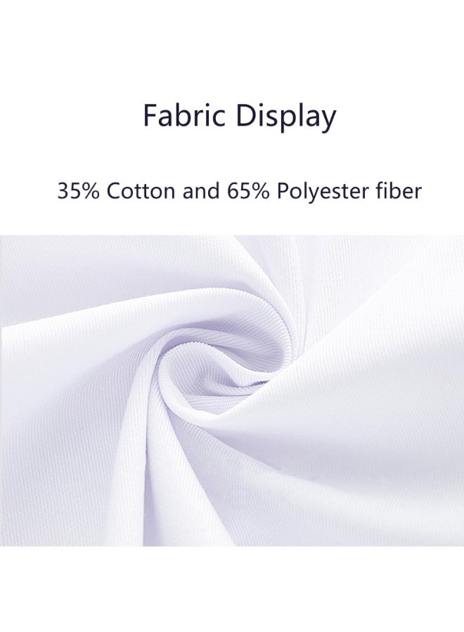 بمعنى سحر بمعنى حديقة معطف مختبر نسائي مع حامل بطاقة عمل، معاطف مختبر احترافية بيضاء بأكمام طويلة، معطف مختبر طبي للنساء، معطف لمختبر الأسنان - Image 4