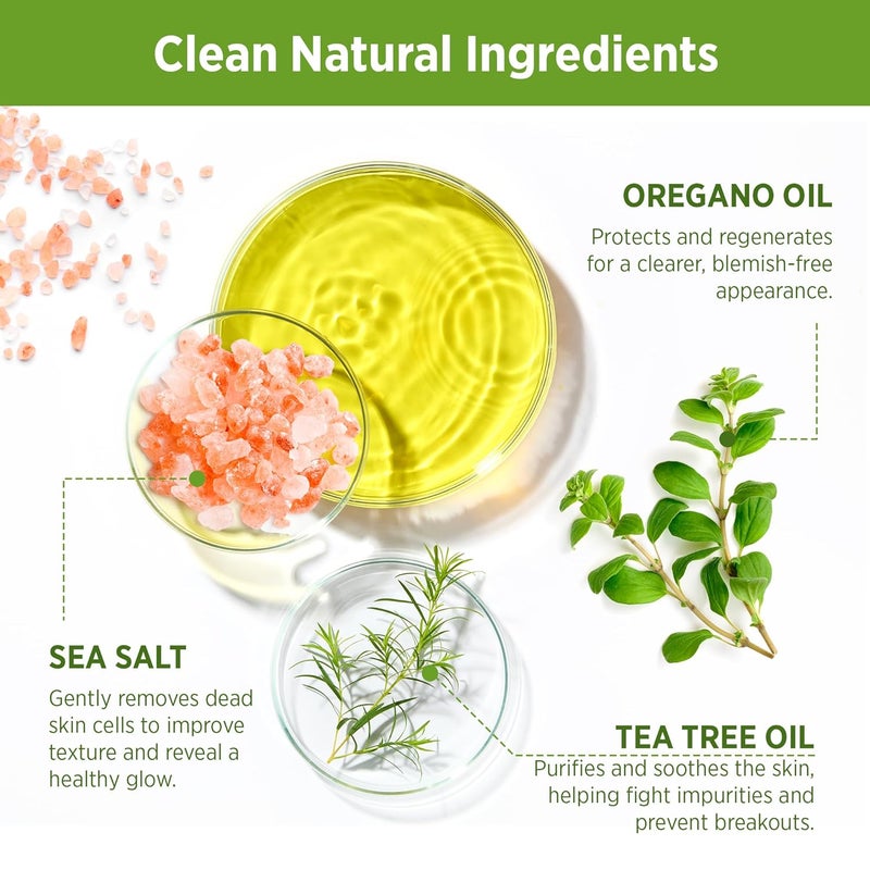 RoyceDerm Tea Tree Exfoliating Body Scrub Deep Cleansing Scrub with Tea Tree Oil Dead Sea Salt for Smooth Skin 12oz - Image 3