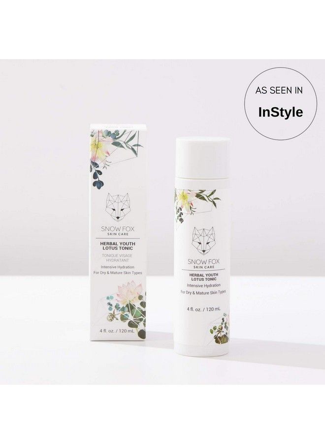 Snow Fox Skin Care Snow Fox Herbal Youth Lotus Tonic With Lotus Root Water Glycolipids And Chlorella Algae Extract Moisturizing Hydrating And Brightening Face Daily Treatment Tonic  - Image 3