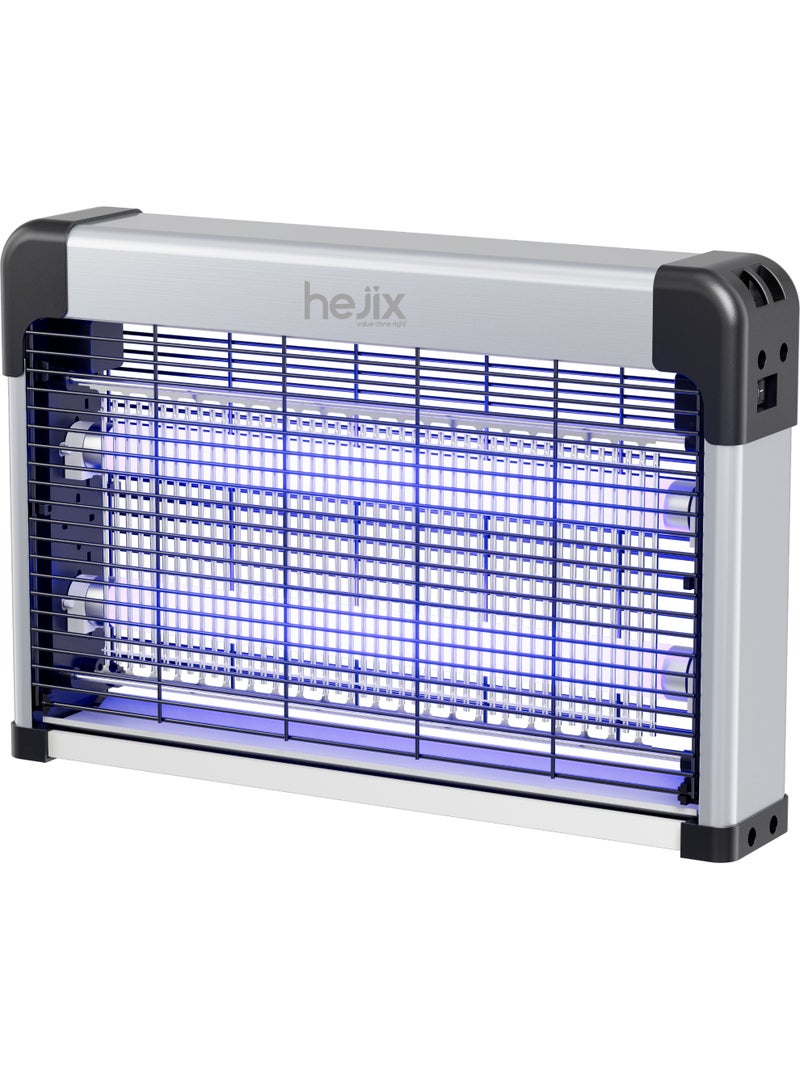HEJIX Electric Insect Killer 20W, Bug Zapper with 2 x 10W UV Lamps, High Voltage Electric Grid, Removable Collection Tray, Hanging Chain, Mosquito & Flying Insect Killer for Indoor Use