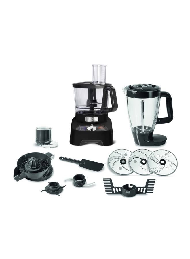 Moulinex Double Force Food Processor with 10 attachments, 34 functions, 3L Bowl, 2L Blender, 3 L 1000 W FP824825 Black - Image 1