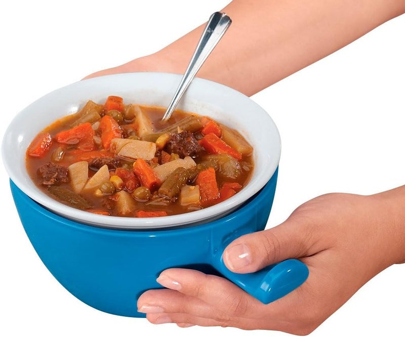 Chef Buddy Ceramic Handy Gourmet Cool Touch Microwave Bowl - Image 3