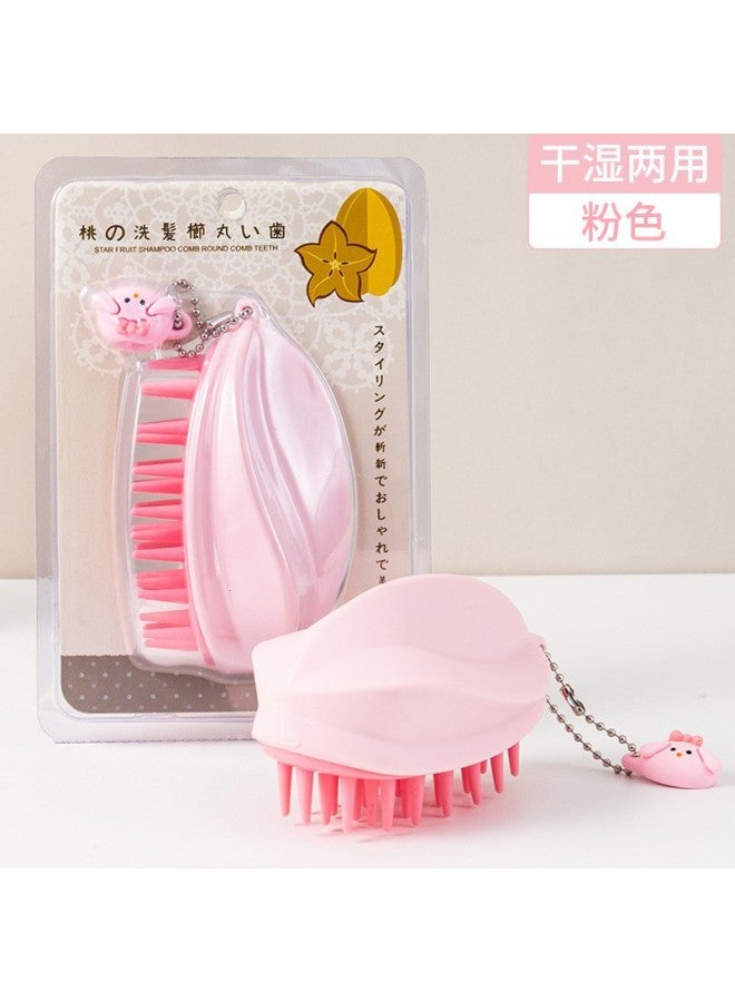 Style Wet And Dry Carambola Silicone Shampoo Brush To Clean Scalp For Men And Women With Co Teeth And Soft Teeth Massage Shampoo Brush