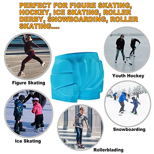 RANDDER Kids Butt Pad Shorts for Skating Snowboarding Ski Hockey, Hip Tailbone Padded Shorts for Youth Child(Blue, S) - Image 5