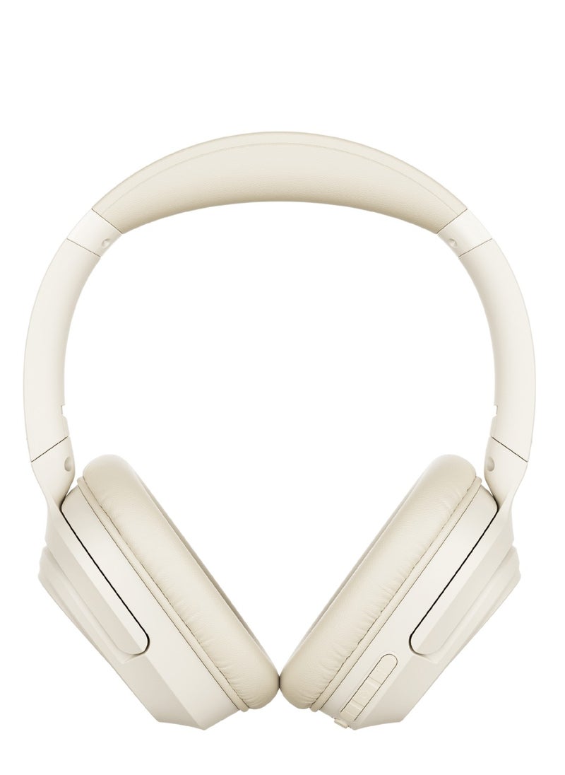 havit Wireless Bluetooth Headphones with 50H Playtime, Stereo Sound, Foldable Over-Ear Design, USB-C Fast Charging, 40mm Drivers, Game Mode, Noise-Isolating Cushions, Built-in Mic, AUX Mode, Ergonomic Comfort Fit, for Music, Work, Calls, Travel, Study & Gaming (Beige)  - Image 4