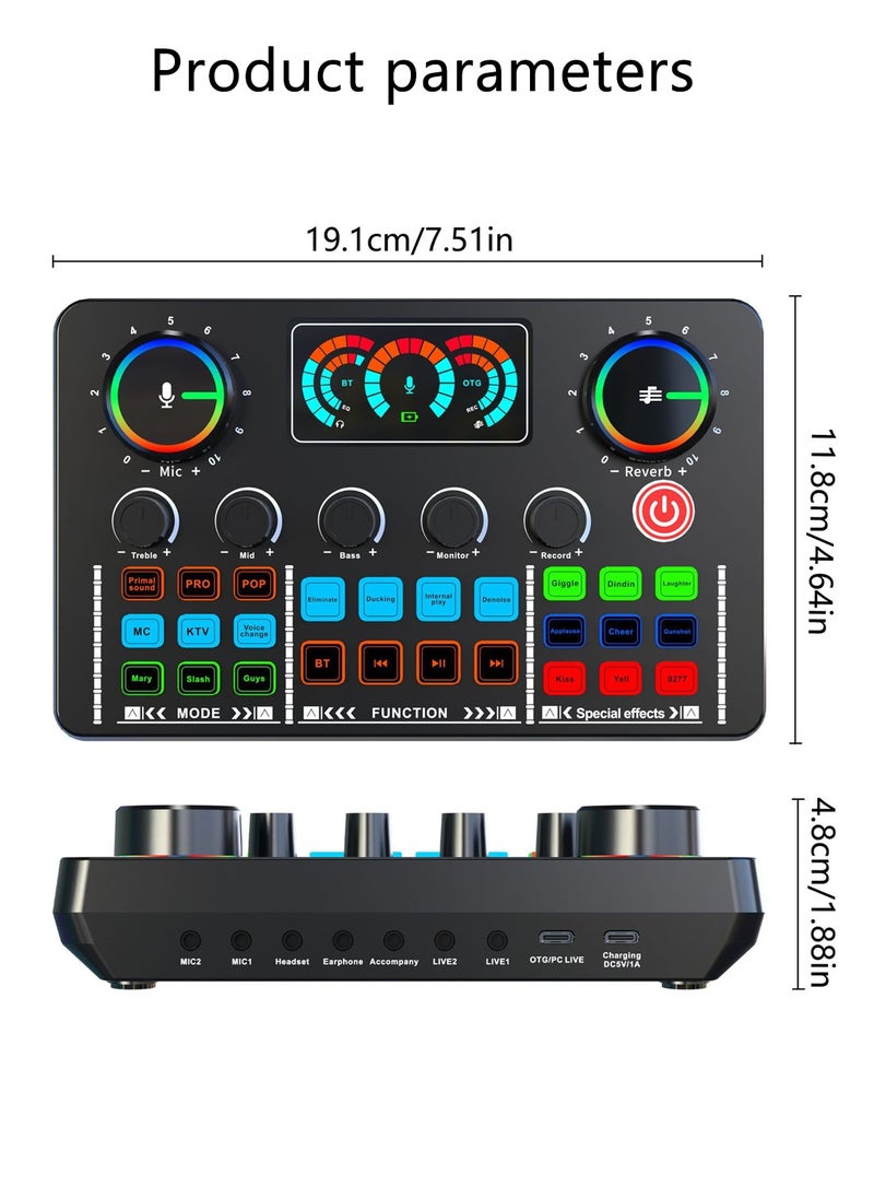 V98 Sound Card Bluetooth Voice Change Live Broadcast Entertainment Special Effects Sound Independent Adjustment Knob - pzsku/Z03A194FE967FF4B53666Z/45/_/1715829254/411aa701-e169-482a-8b4c-3b3c793622da