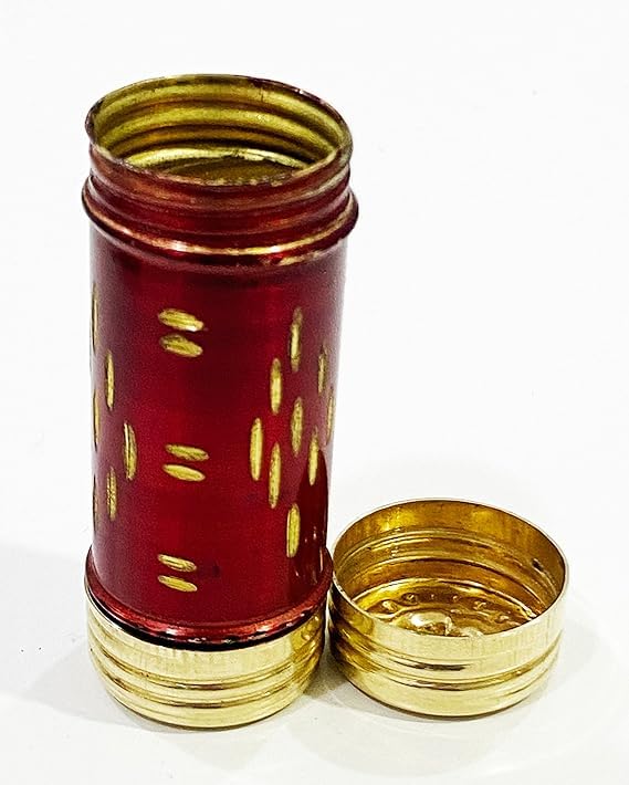 Awadh Chunauti Brass Round Chunauti Pital Chunauti Antique Chunauti Desi Chunauti Chuna Dani Pack of 1 Pcs - Image 2