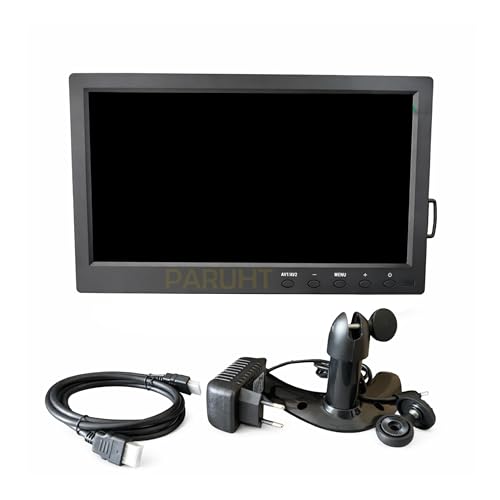 PARUHT 10.1 Inch TFT Color LCD Monitor Screen Display for CCTV, Rear View Vehicle, Photography with AV HDMI VGA DC Input, Black 10HDLCD - Image 3