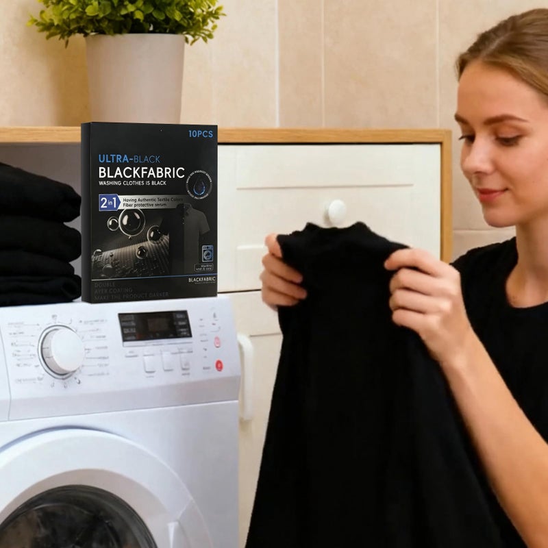 Black Fabric Dye Sheets 10 Pack Restore Color For Cotton Linen Wool Clothes - Image 3