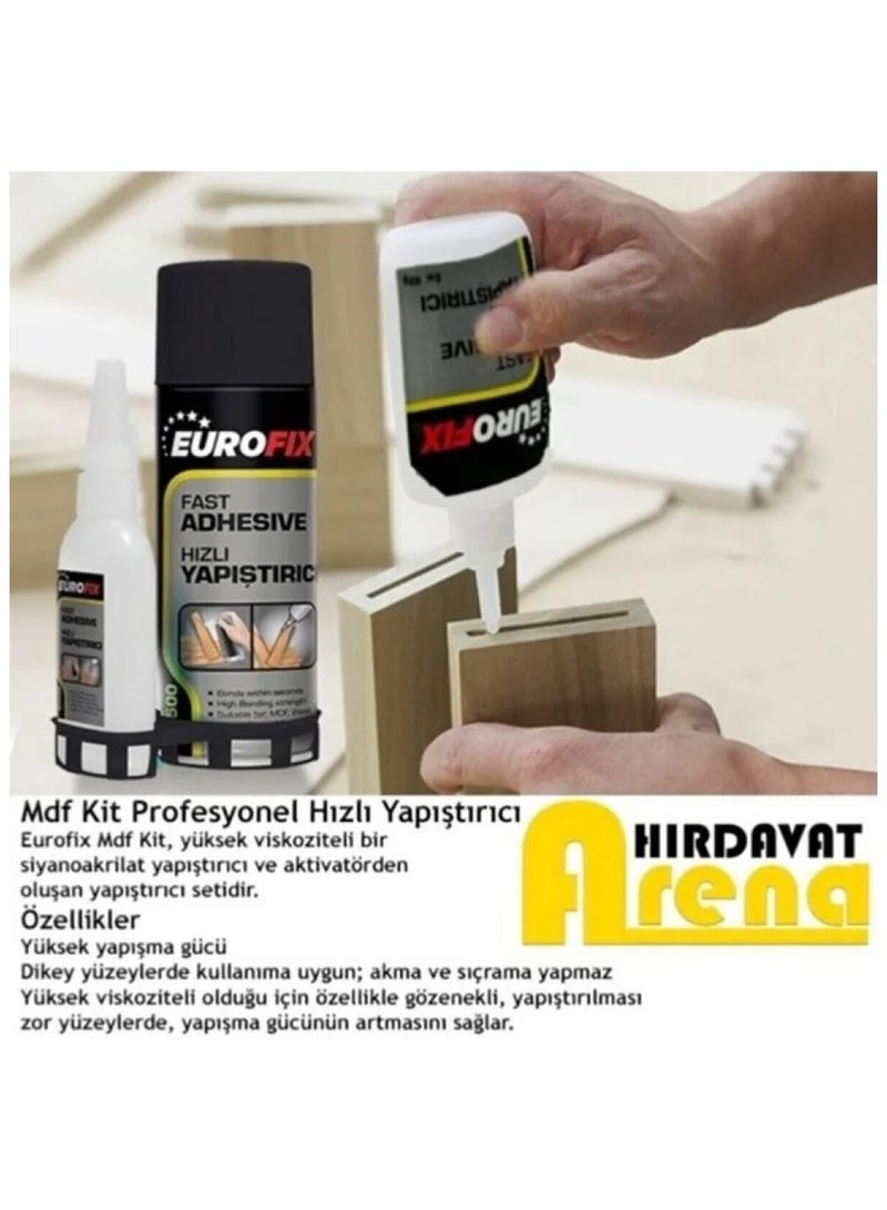 EUROFIX strong adhesive glue with 100 grams and 400 ml spray activator - Image 2